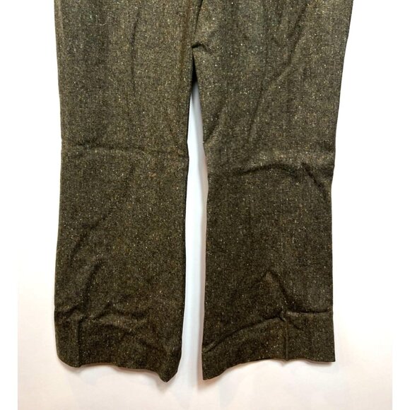 Carlisle Wool Olive Green Pants Lace Detail Straight Leg Size 8 - Picture 7 of 10